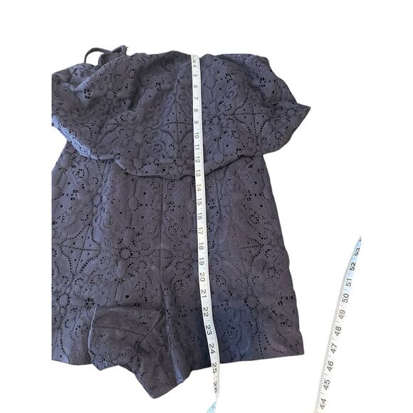 Lilly Pulitzer Navy Blue Sleeveless Resort Vacation Celyn Lace Romper Size 4 - Picture 12 of 12